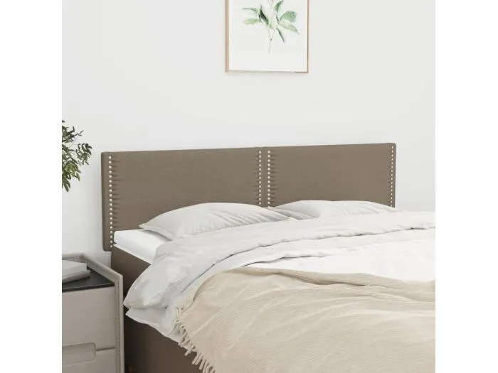 2er Kopfteil für Bett | Bett-Kopfteile Taupe 72x5x78/88 cm Stoff -MN244539