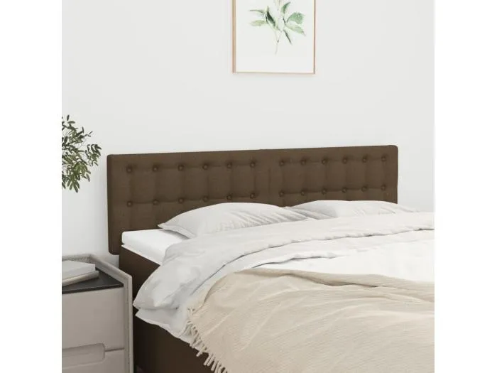 2er Kopfteil für Bett | Bett-Kopfteile Dunkelbraun 72x5x78/88 cm Stoff -MN873849