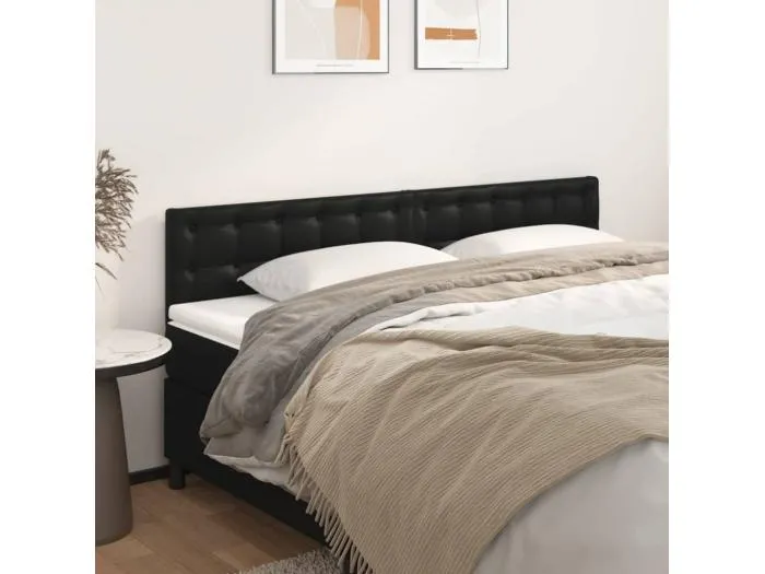 2er Kopfteil für Bett | Bett-Kopfteile Schwarz 90x5x78/88 cm Kunstleder -MN873686