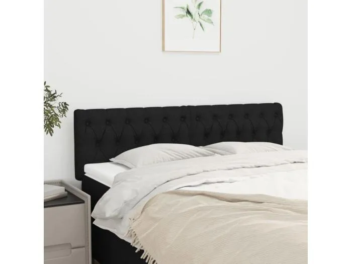 2er Kopfteil für Bett | Bett-Kopfteile Schwarz 80x7x78/88 cm Stoff -MN803942