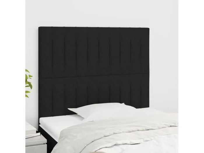 2er Kopfteil für Bett | Bett-Kopfteile Schwarz 90x5x78/88 cm Stoff -MN506856