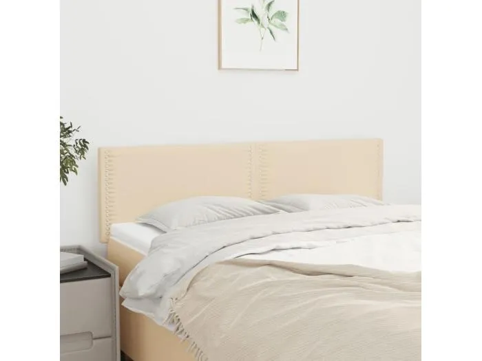 2er Kopfteil für Bett | Bett-Kopfteile Creme 72x5x78/88 cm Stoff -MN212405