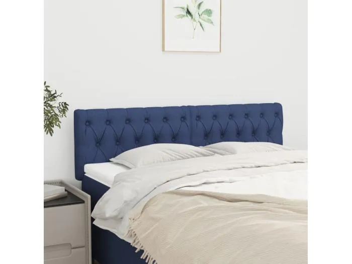 2er Kopfteil für Bett | Bett-Kopfteile Blau 80x7x78/88 cm Stoff -MN398318
