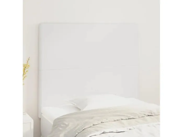 2er Kopfteil für Bett | Bett-Kopfteile Weiß 100x5x78/88 cm Kunstleder -MN607450