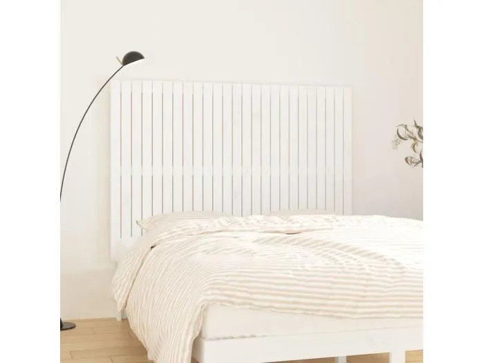 Wand-Kopfteil für Bett | Bett-Kopfteil Weiß 159,5x3x110 cm Massivholz Kiefer -MN139388