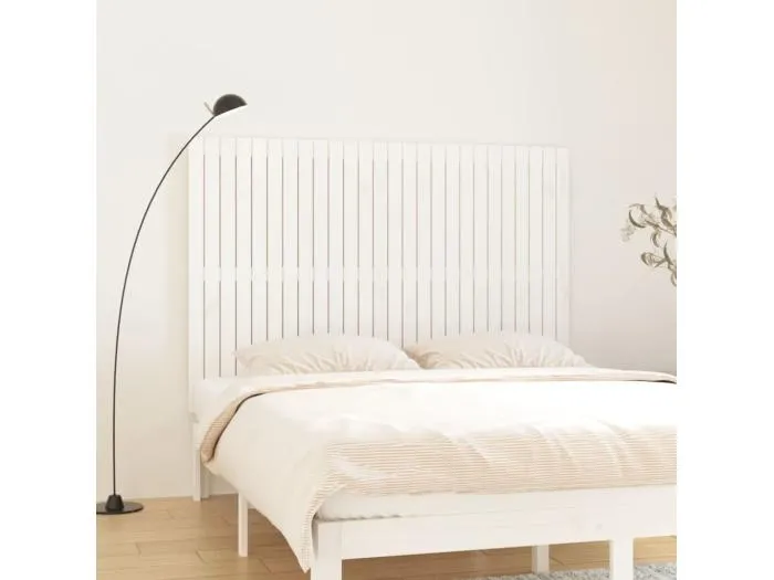 Wand-Kopfteil für Bett | Bett-Kopfteil Weiß 166x3x110 cm Massivholz Kiefer -MN833782