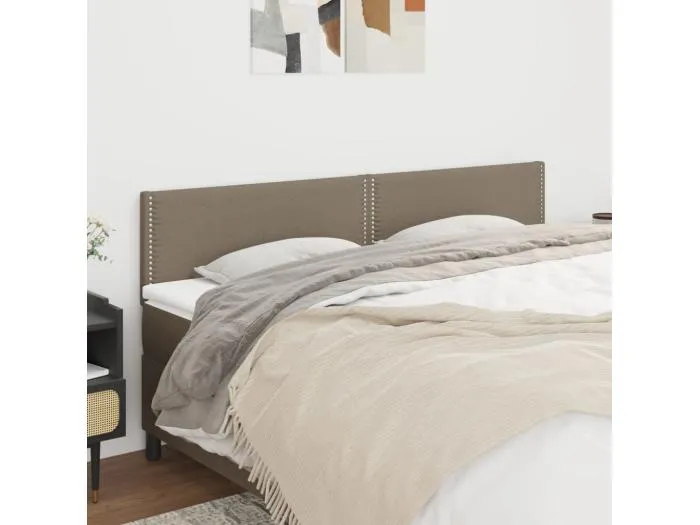 2er Kopfteil für Bett | Bett-Kopfteile Taupe 80x5x78/88 cm Stoff -MN410247