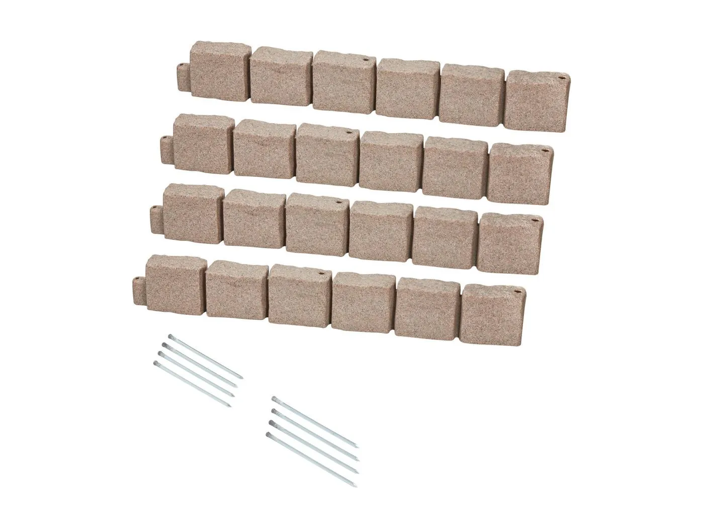 Beete zum Bepflanzen SucceBuy Garteneinfassung aus Kunststein, 1190 x 100 x 155 mm