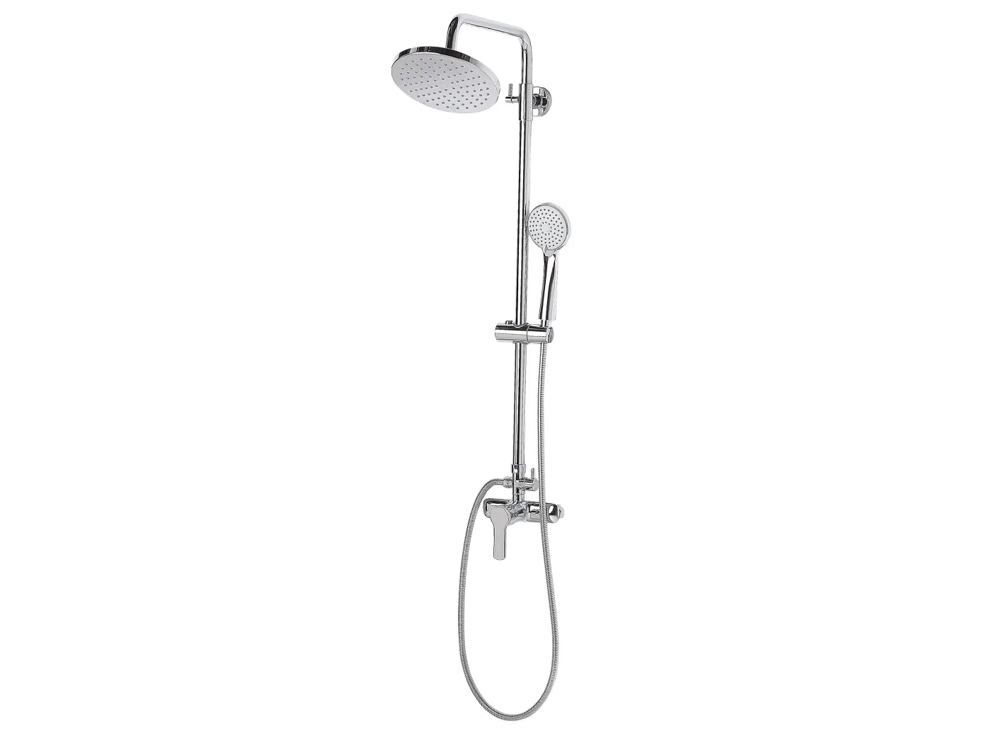 Modernes Dusch-Set mit Kopf- und Handbrause verchromt Silber Tinkisso