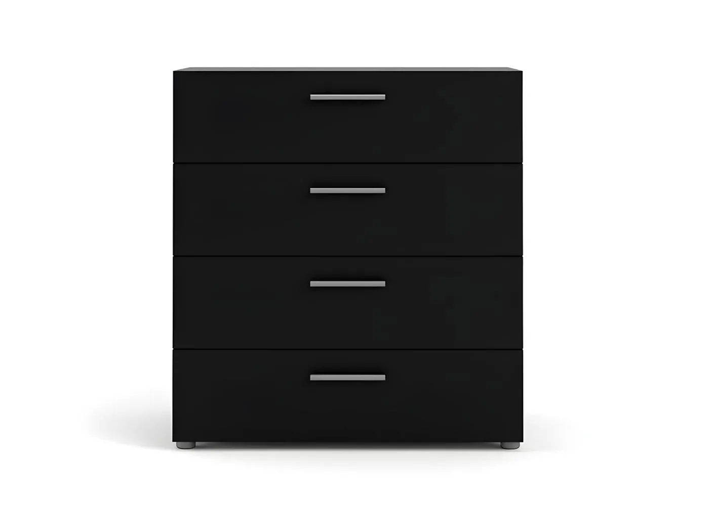 Petra Kommode mit 4 Schubladen, mattschwarz.