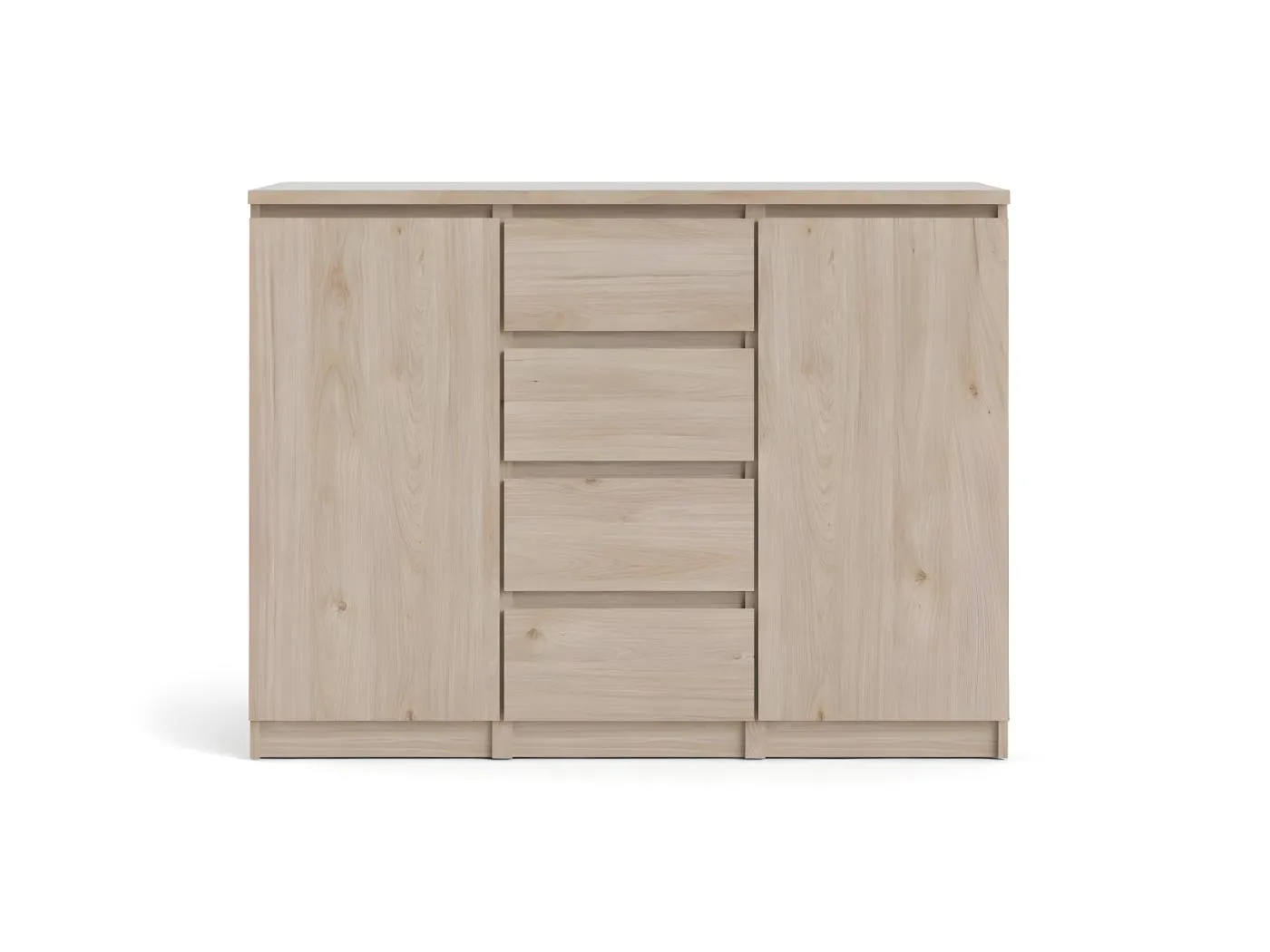 Nada Sideboard 2 Türen und 4 Schubladen Hickory-Dekor.