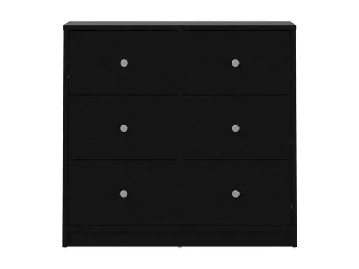 Maria Kommode 3 Schubladen schwarz.