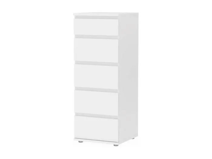 Nora Kommode A 5 Schubladen. Weiss.