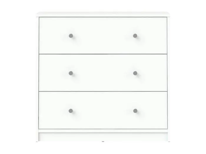 Maria Kommode 3 Schubladen weiss.