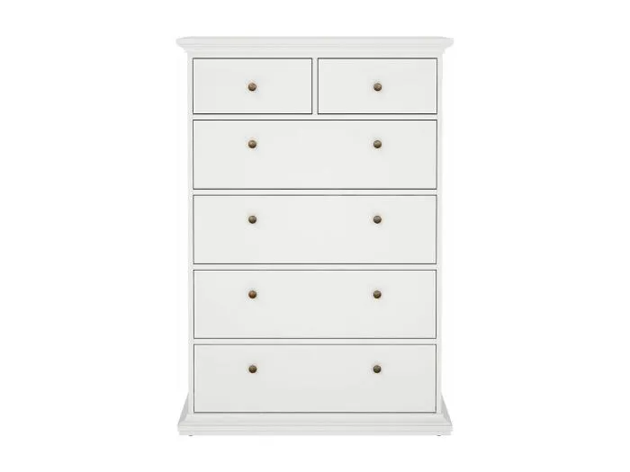 Venedig Kommode 6 Schubladen weiss.