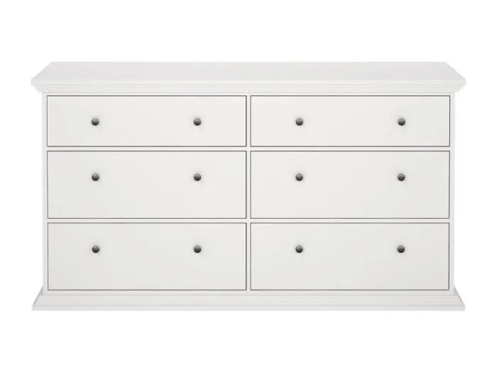 North Kommode 6 Schubladen weiß.
