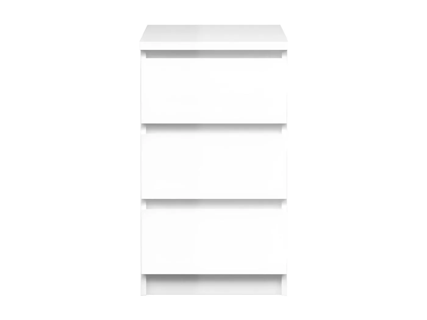 Nada Kommode schmal 3 Schubladen weiss hochglanz.