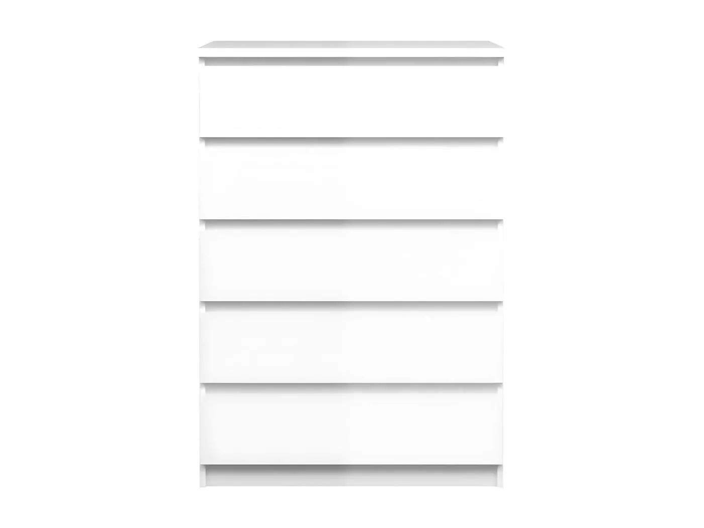 Nada Kommode breit 5 Schubladen weiss hochglanz.