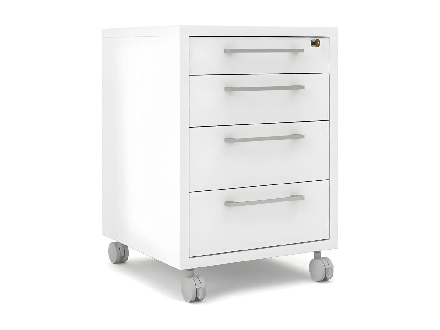 Prisme Kommode B 4 Schubladen. Weiss.