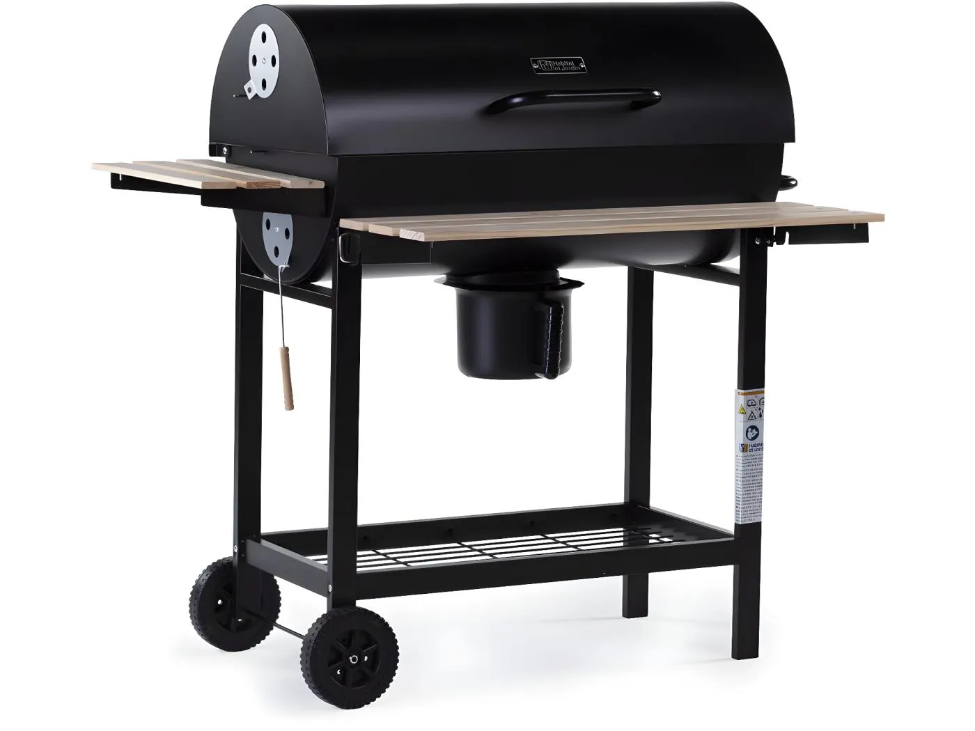Holzkohlegrill XXL "King" - 95 x 63 x 105 cm - Schwarz