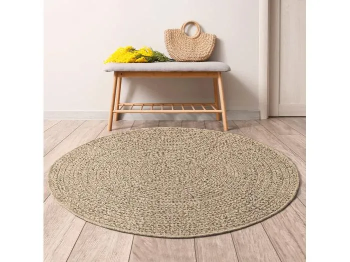 Teppich 160 cm Jute-Optik Innen und Außen