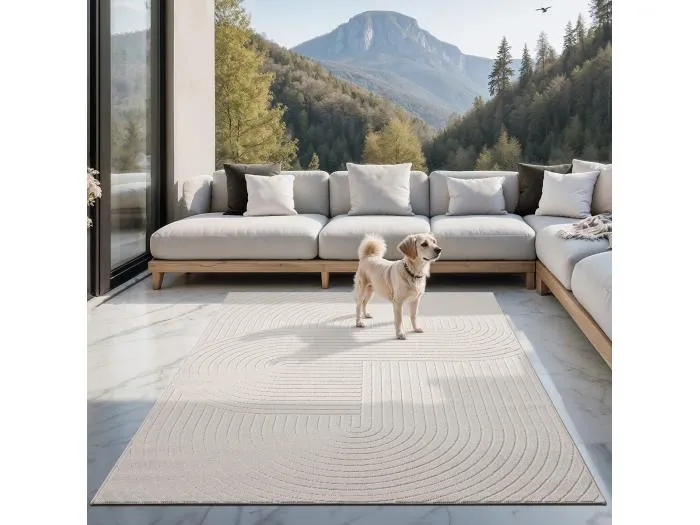 Teppich modern design Boho - Cream - 140 x 200 cm - SANTO PLUS