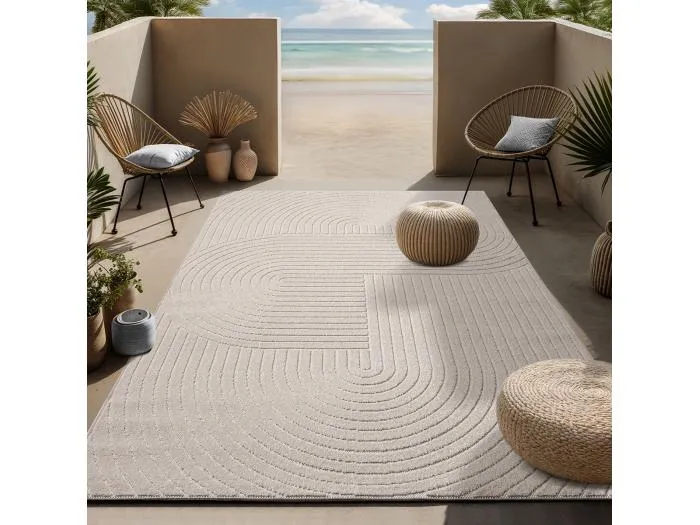 Teppich modern design Boho - Beige - 140 x 200 cm - SANTO PLUS