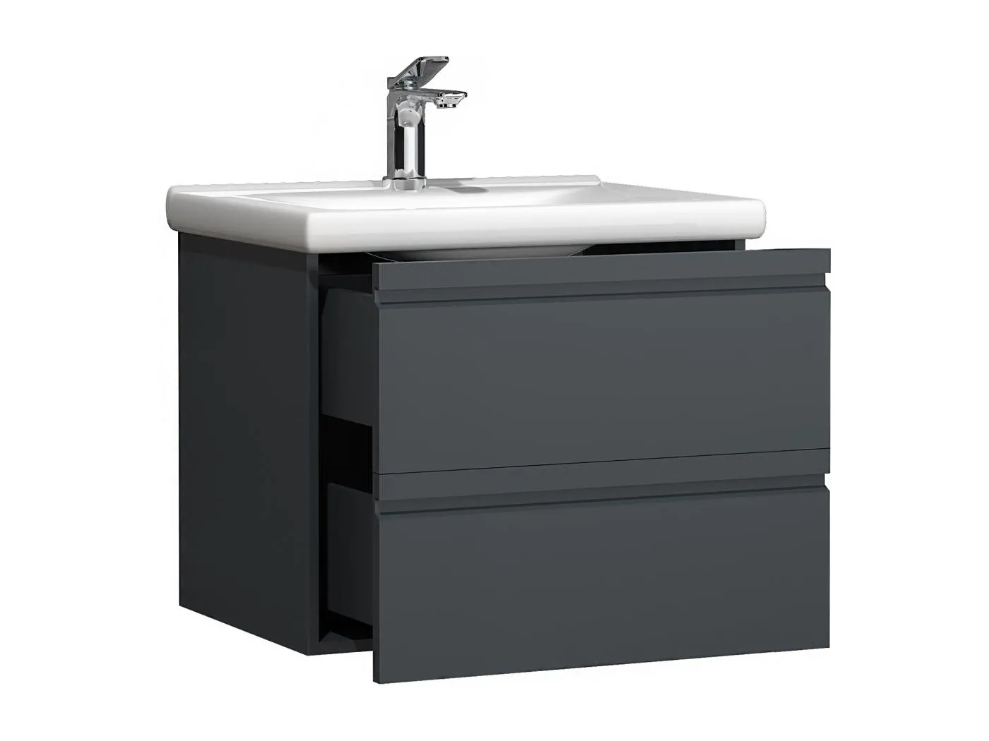 2-tlg. Waschplatz Waschtisch Drehtüren Silora L