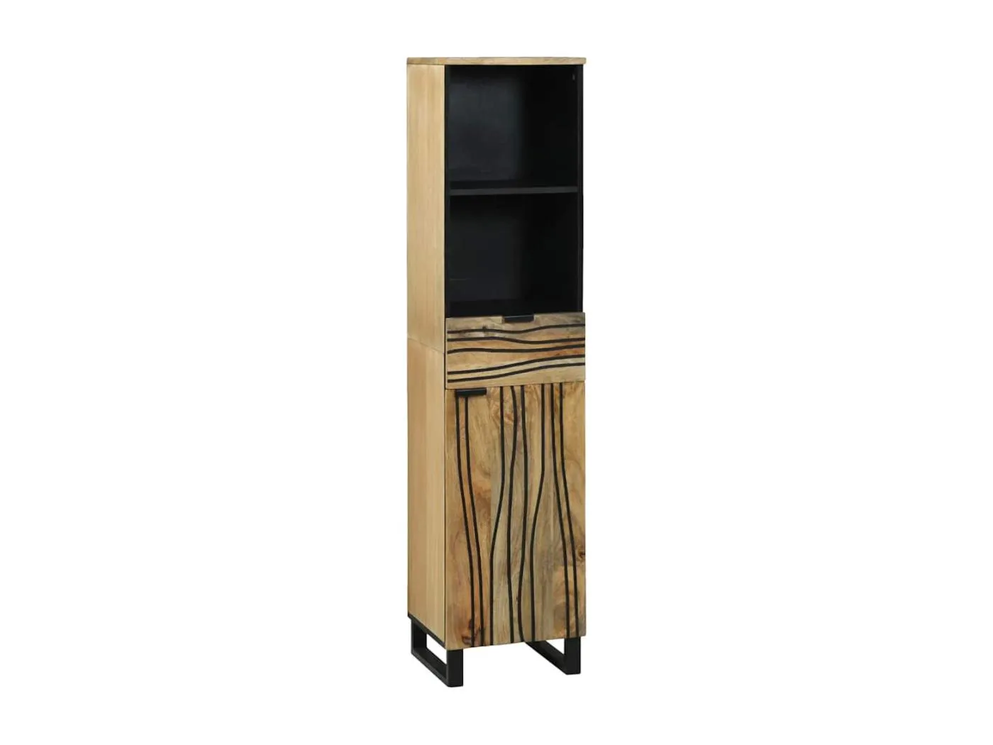 Badezimmerschrank Braun 38 x 33 x 160 cm Massivholz Mango