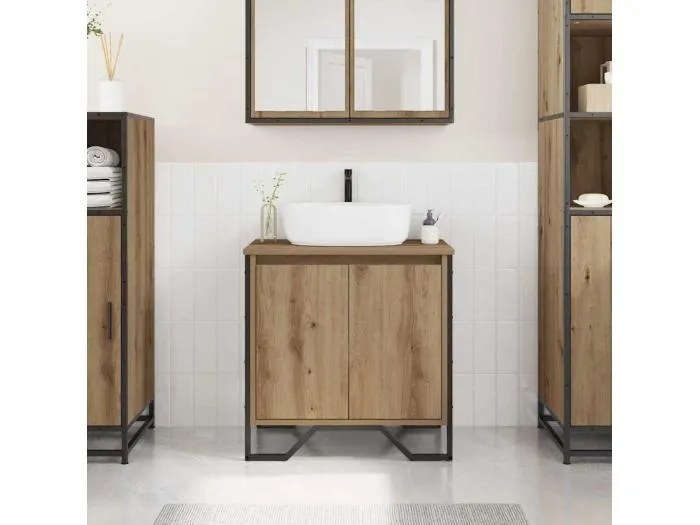 Waschtischschrank Artisan Eiche 60 x 35 x 60 cm Holzwerkstoff