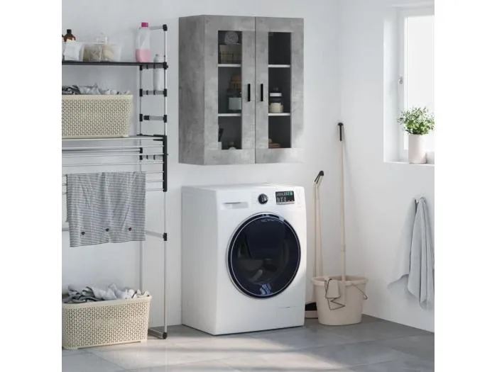 Wandschrank,Wandhängeschrank Betongrau 69,5x34x90 cm -gkd771817