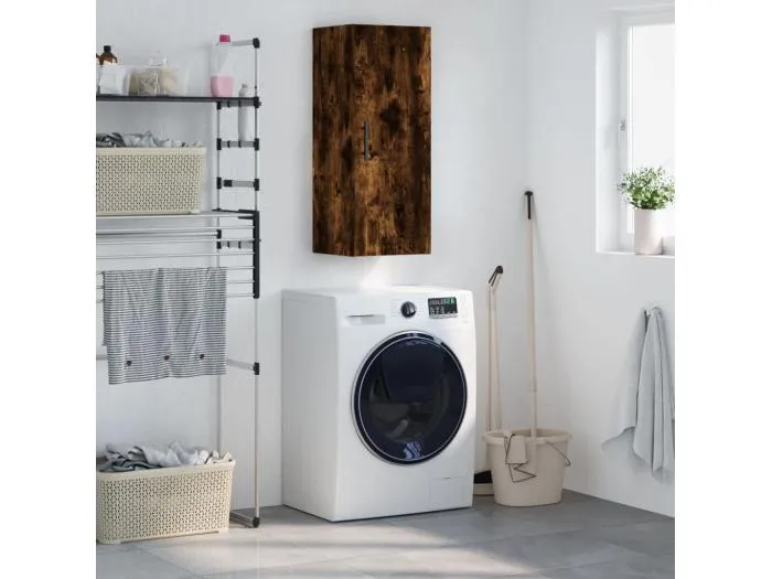 Wandschrank,Wandhängeschrank Räuchereiche 34,5x34x90 cm -gkd192456