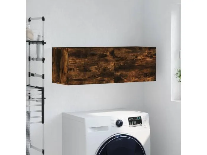 Wandschrank,Wandhängeschrank Räuchereiche 100x36,5x35 cm Holzwerkstoff -gkd765691