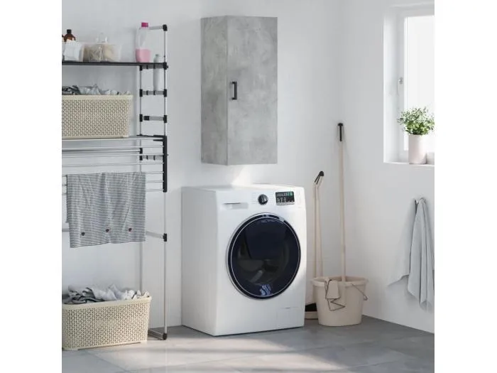 Wandschrank,Wandhängeschrank Betongrau 34,5x34x90 cm -gkd693485