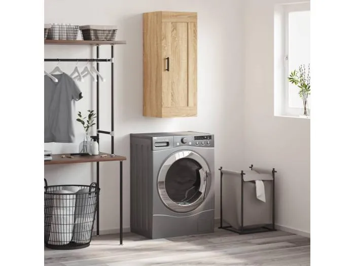 Wandschrank,Wandhängeschrank Sonoma-Eiche 34,5x34x90 cm Holzwerkstoff -gkd709255