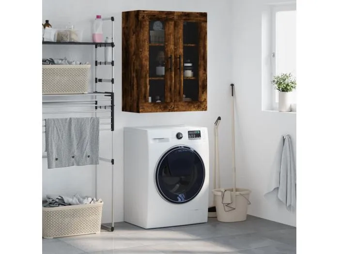 Wandschrank,Wandhängeschrank Räuchereiche 69,5x34x90 cm -gkd359430