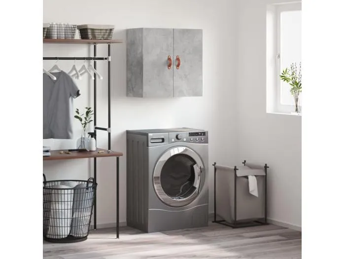 Wandschrank,Wandhängeschrank Betongrau 60x31x60 cm Holzwerkstoff -gkd91732