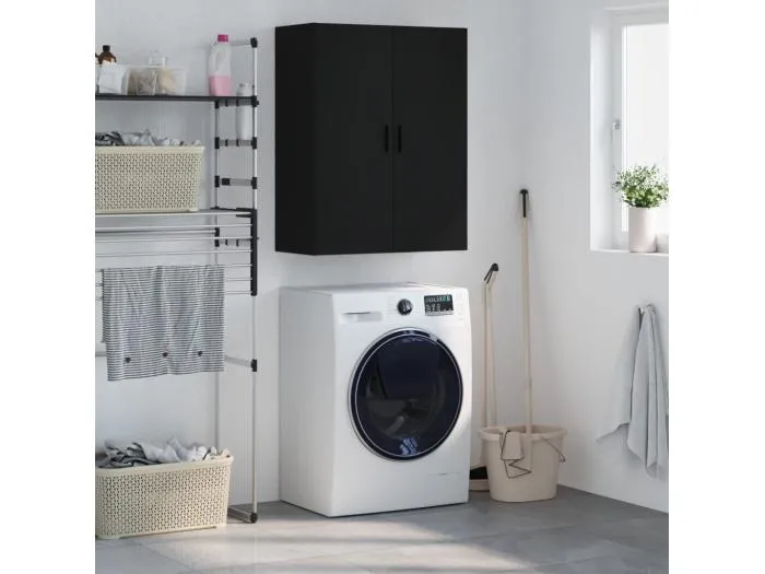 Wandschrank,Wandhängeschrank Schwarz 69,5x34x90 cm -gkd595879