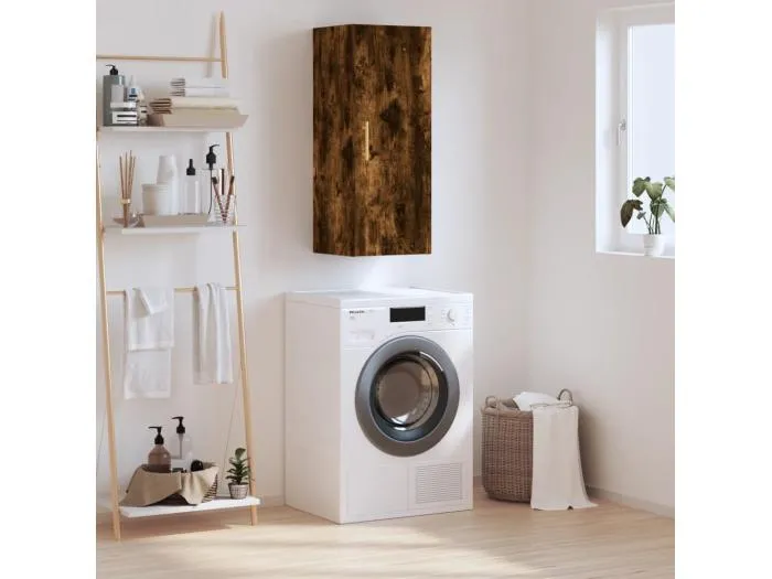 Wandschrank,Wandhängeschrank Räuchereiche 34,5x34x90 cm -gkd864858