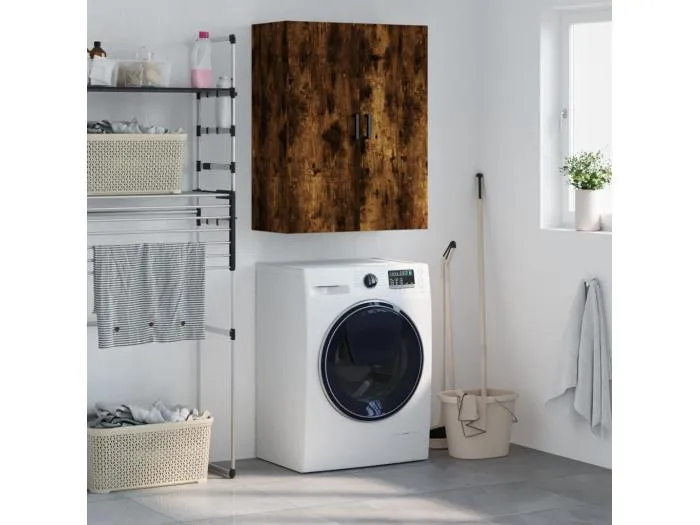 Wandschrank,Wandhängeschrank Räuchereiche 69,5x34x90 cm -gkd237112