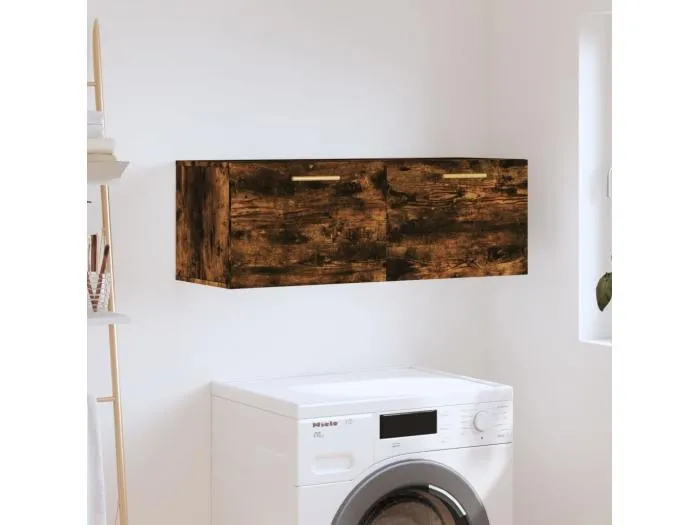 Wandschrank,Wandhängeschrank Räuchereiche 100x36,5x35 cm Holzwerkstoff -gkd376602