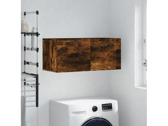 Wandschrank,Wandhängeschrank Räuchereiche 80x36,5x35 cm Holzwerkstoff -gkd538351
