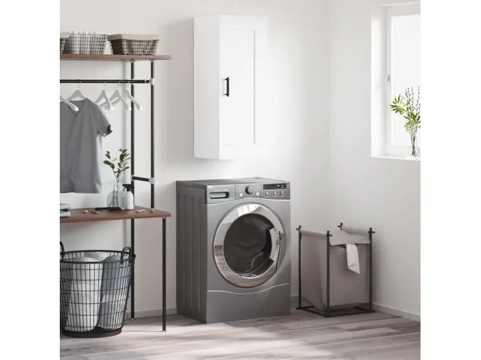 Wandschrank,Wandhängeschrank Weiß 34,5x34x90 cm Holzwerkstoff -gkd251854