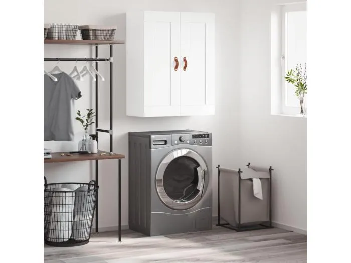 Wandschrank,Wandhängeschrank Weiß 69,5x34x90 cm Holzwerkstoff -gkd435885