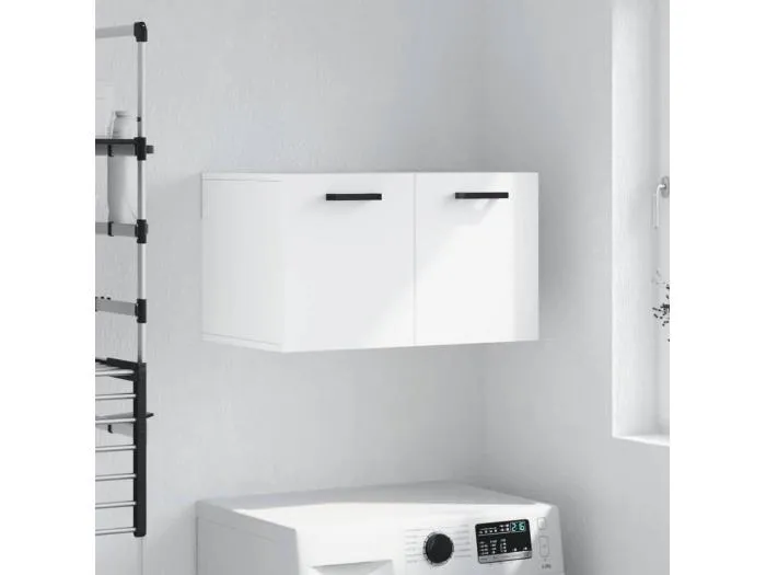 Wandschrank,Wandhängeschrank Weiß 60x36,5x35 cm Holzwerkstoff -gkd629145