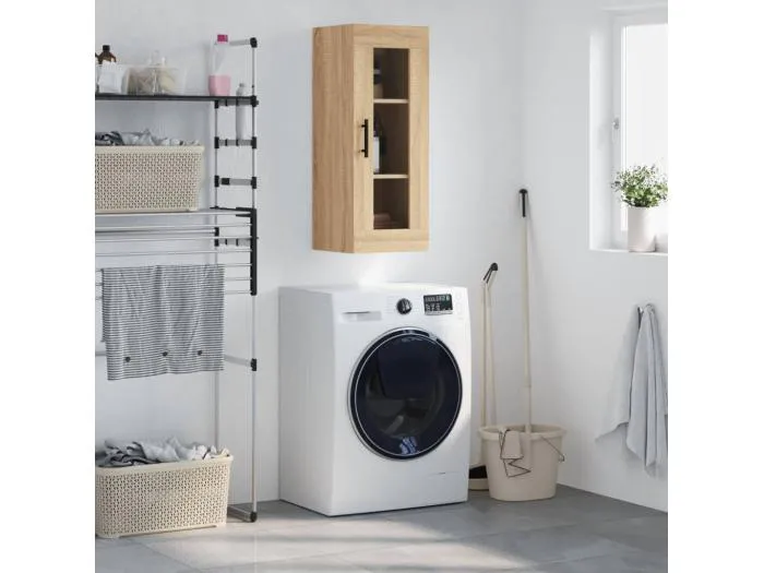 Wandschrank,Wandhängeschrank Sonoma-Eiche 34,5x34x90 cm -gkd816936