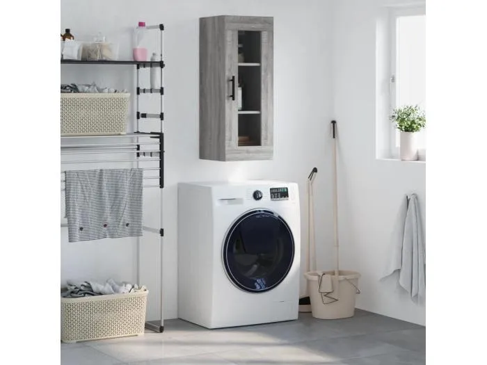 Wandschrank,Wandhängeschrank Grau Sonoma 34,5x34x90 cm -gkd450083