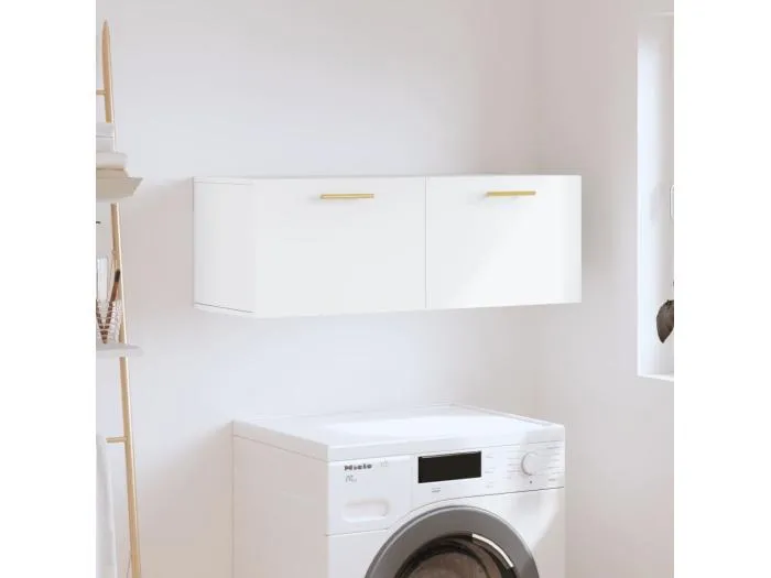 Wandschrank,Wandhängeschrank Weiß 100x36,5x35 cm Holzwerkstoff -gkd755376