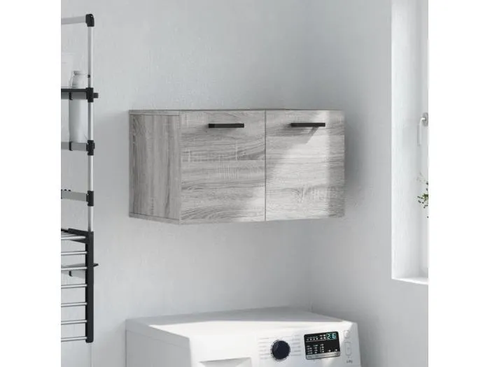 Wandschrank,Wandhängeschrank Grau Sonoma 60x36,5x35 cm Holzwerkstoff -gkd677398