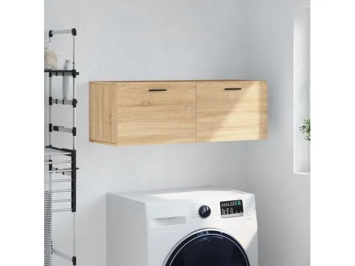 Wandschrank,Wandhängeschrank Sonoma-Eiche 100x36,5x35 cm Holzwerkstoff -gkd764760
